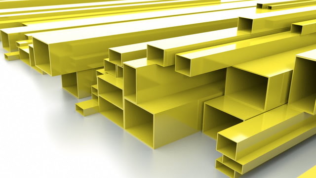 Yellow metal bars
