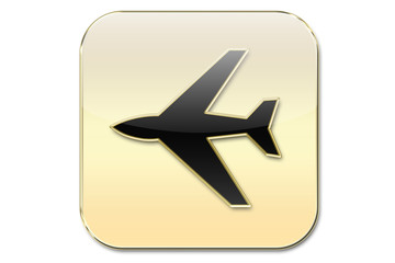 Fototapeta premium Botón oro avión