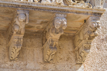 De Monti Castle of Corigliano d'Otranto. Puglia. Italy.