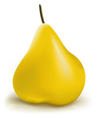 Fresh pear on white background