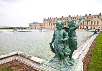 sculpture at the garden of Versailles palace near Paris, France