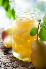 Canned pear compote