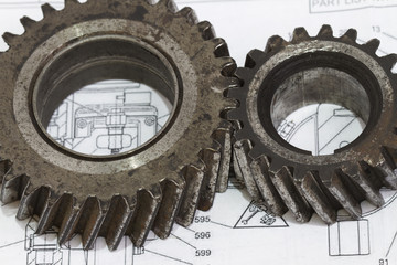 Interlocking industrial metal gears