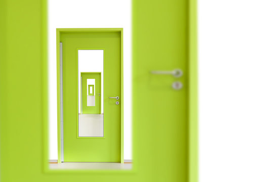 grüne Türen 