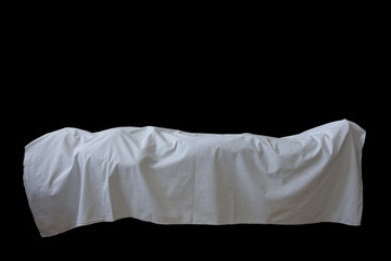 Abstract of dead body isolated in black