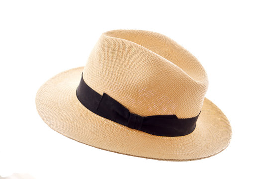 Panama hat isolated on white