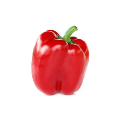 red paprika isolated on white.