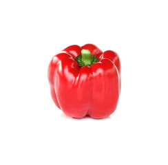 red paprika isolated on white.
