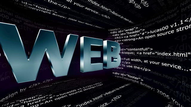 WEB Text in HTML Code Room - HD1080