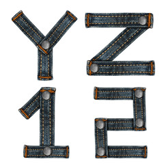 letter of jeans alphabet