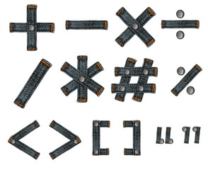 letter of jeans alphabet