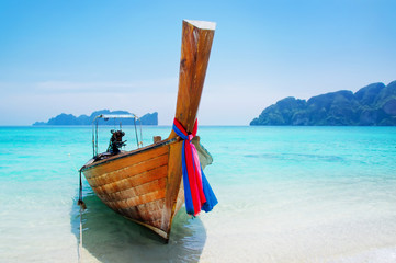 National Thailands boat at islands