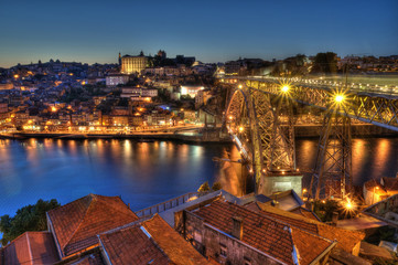 Porto at Night, Portugal.