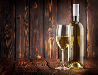 Desser white wine on the table