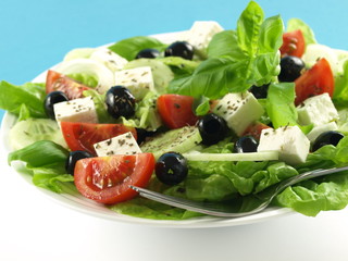 Greek salad with feta