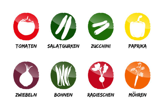 Gem&uuml;se Buttons Vektor