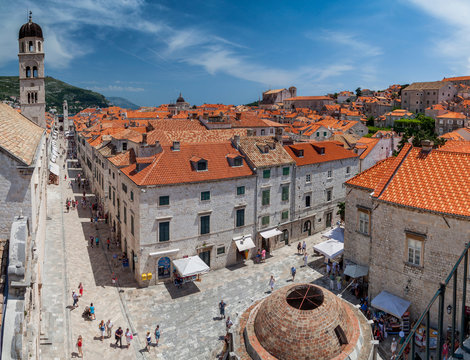Fototapeta Main street of Dubrovnik's old town