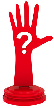 Hand with question mark