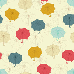 Fototapeta na wymiar Jednolite wzór z cute parasoli. Ilustracji wektorowych.
