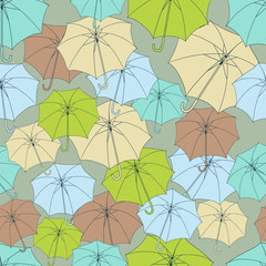 Fototapeta na wymiar Jednolite wzór z cute parasoli. Ilustracji wektorowych.