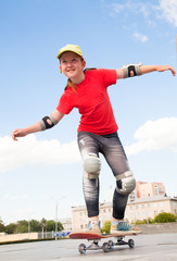 little girl -  skateboarder