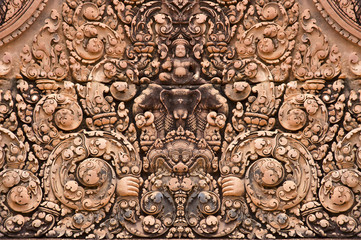 Banteay Srei religious carving