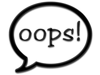 Balão de diálogo - Oops!