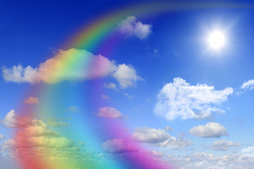 rainbow and sky abstract