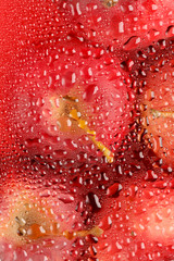 background with fresh red apples