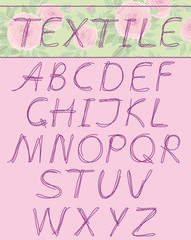 capital letters, textil