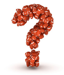 Question mark , american football alphabet