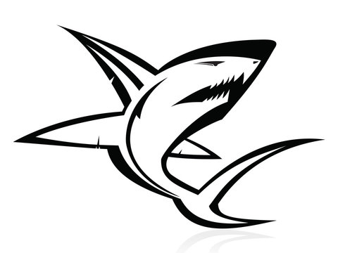 The vector image of a bad shark