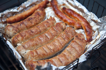 Sausage on the grill