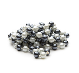 String of black and white pearls