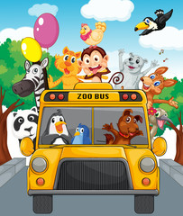 Bus of animals
