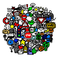 Art color traffic signs