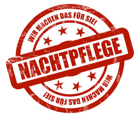 Sternen Stempel rot grunge NACHTPFLEGE