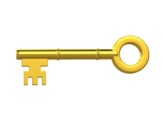 3d Golden Door key, side view - 42479658