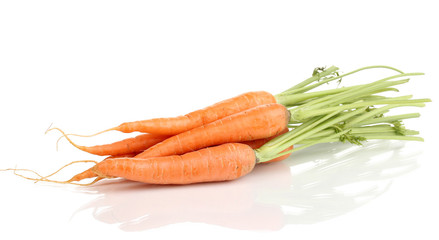 Carrots isolated on white