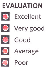 Evaluationform with choises