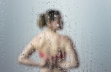 girl in shower