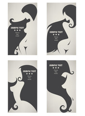 vector collection of business cards for beauty salon
