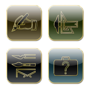 Iconos varios formas dise&ntilde;o