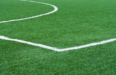 Football field with marking.