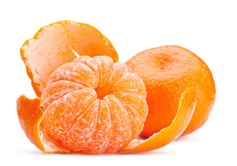 Open tangerine fruit