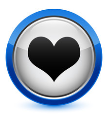 Love blue button