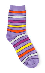 Sock with bright stripes