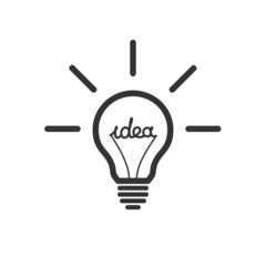 Creative idea in bulb shape as inspiration concept. Vector.