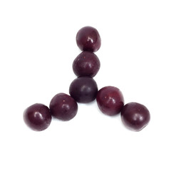 black cherry on a white background