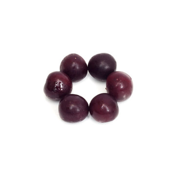 Black Cherry On A White Background